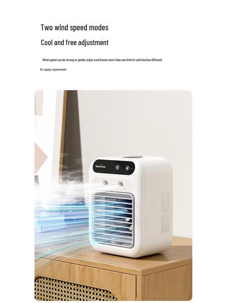 Compact Cross-Border Mini Desktop Air Conditioner Fan - Ideal for Dorms and Student Use
