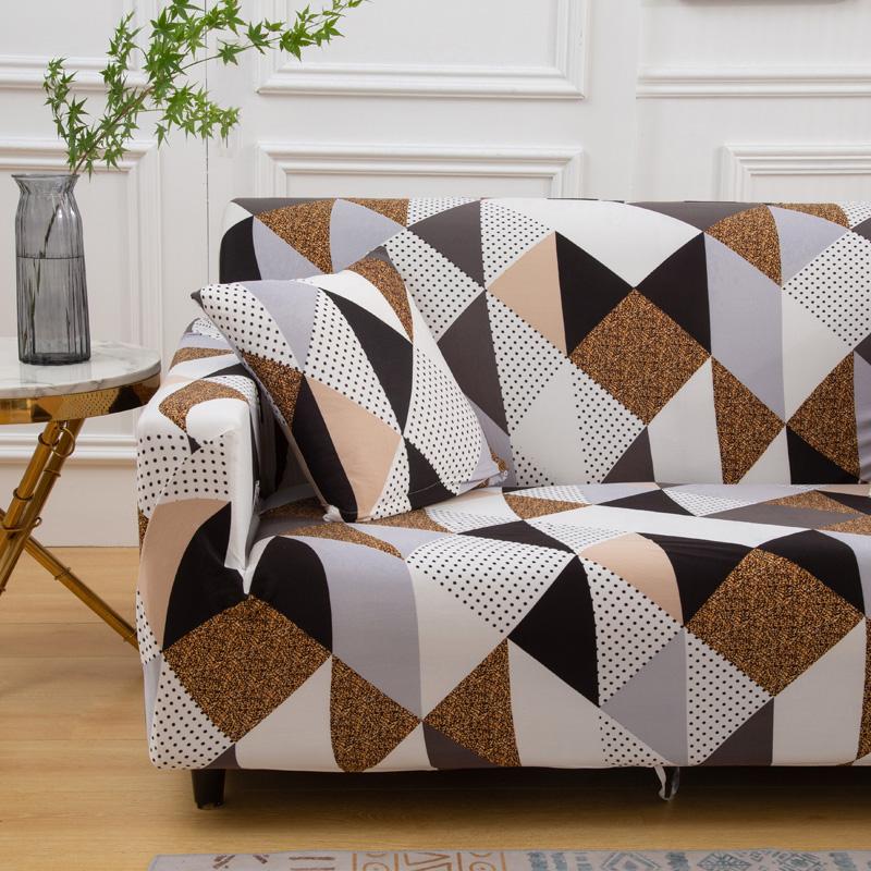 Stretch Slipcover Sectional Elastic Stretch Sofa Cover for Living Room Couch Cover L Shape Corner Armchair Cover 1/2/3/4 Seater