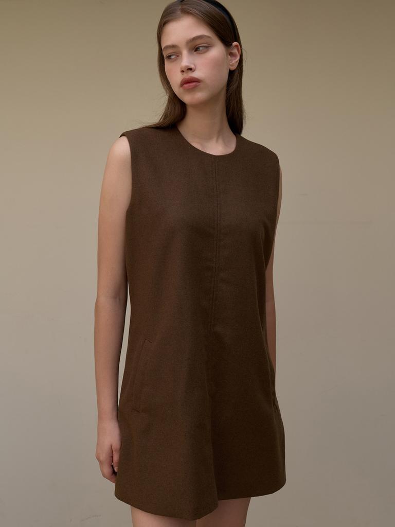 EIGHT DAYS A WEEK Autumn Sleeve Dress Brown Ad333