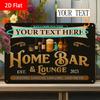 Personalisiertes Vintage-Metallschild Hausbar Wanddekoration