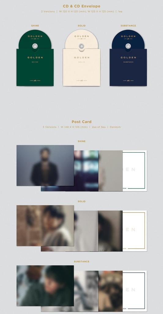 JUNG KOOK (BTS) Solo Album 'GOLDEN' 3 SET (SHINE/SOLID/SUBSTANCE) (Korean Edition)