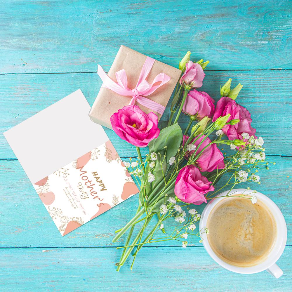 12/24pcs Happy Mother's Day Greeting Cards Floral Blank Note Cards With Envelopes Sticker Mother'S Day Present Gift Box Mom Wish