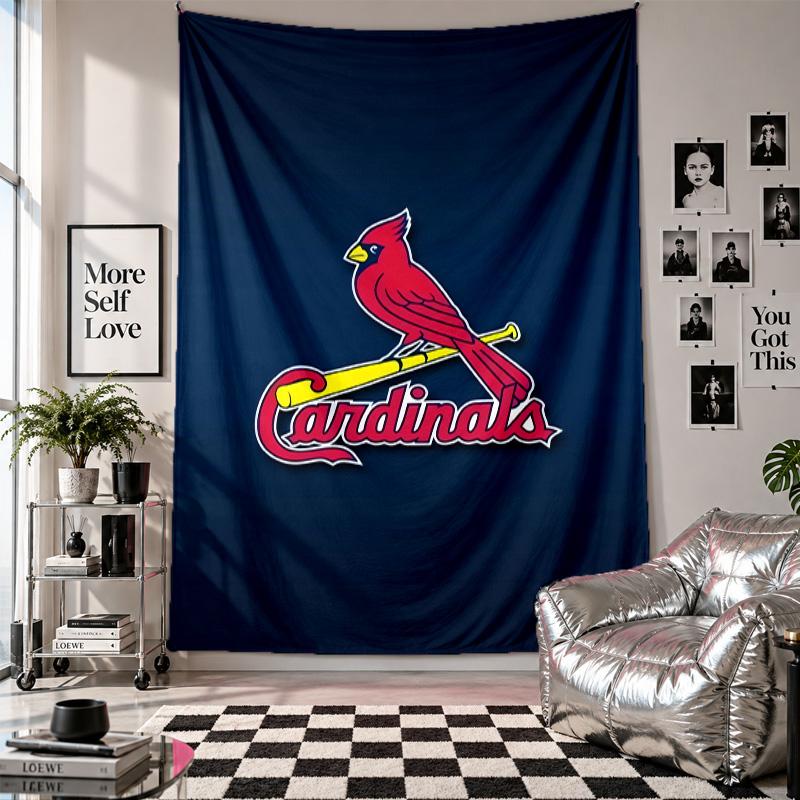 St. Louis Cardinals Wall Tapestry Home Decor Wall Hanging Cloth for Bedroom Living Room Background