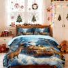 3pcs Merry Christmas Santa Claus Printed Chipless Bedding Set Multi Size Bedding Decoration Comfortable and Machine Washable