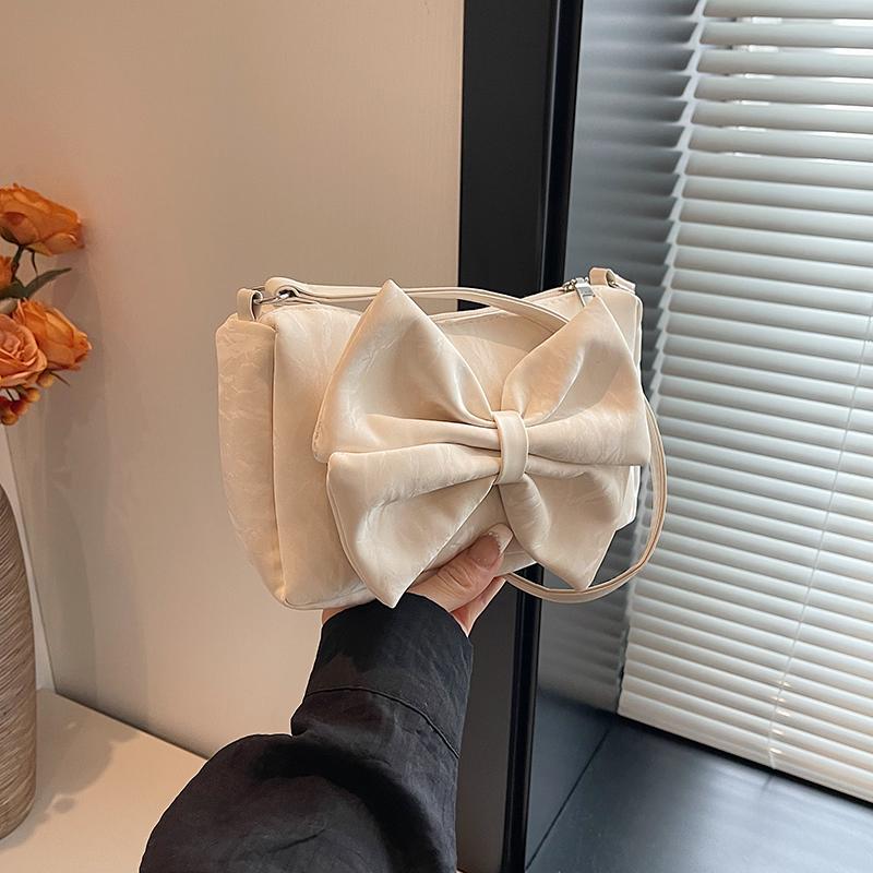 Bow design fabric crossbody bag shoulder bag women's mother  new lowest price cost-effective high solid color fashion