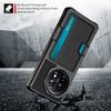 For OnePlus 11 5G Shockproof Case ZM02 PU Leather Coated Anti-Drop TPU Phone Case with Card Slot