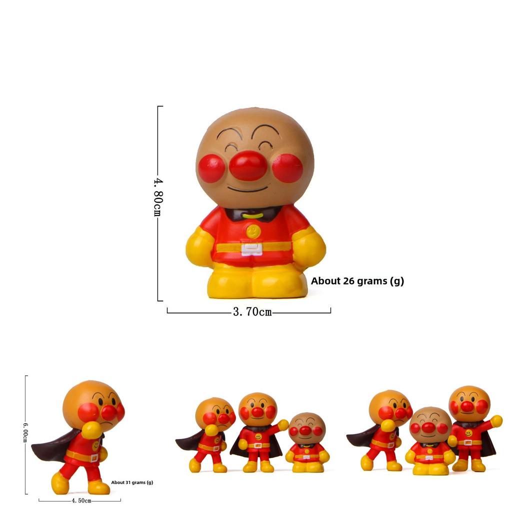 Anpanman Cute Cartoon Standing Posture Waving Mini Model For Kids And Collectors