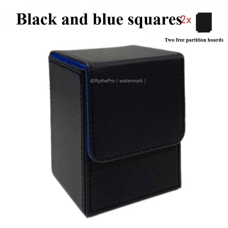 Trading Card Storage Box for 100+Single Sleeved Cards with 2 Dividers Commander Deck Box Compatible with Mtg Card Case