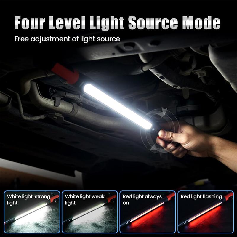 High Lumen Rechargeable LED Work Light For Car Emergency Automotive Repair Light Charging Flashlight With Hooks Magnetic Base