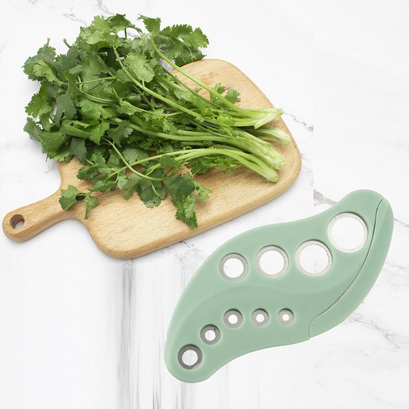 Kräuterentferner Werkzeug 9 Löcher mit Kräuterschneider, Kräuterentferner Schneidewerkzeug, Küchenkräuter Blätter entfernen Kräuterblatt Schäler