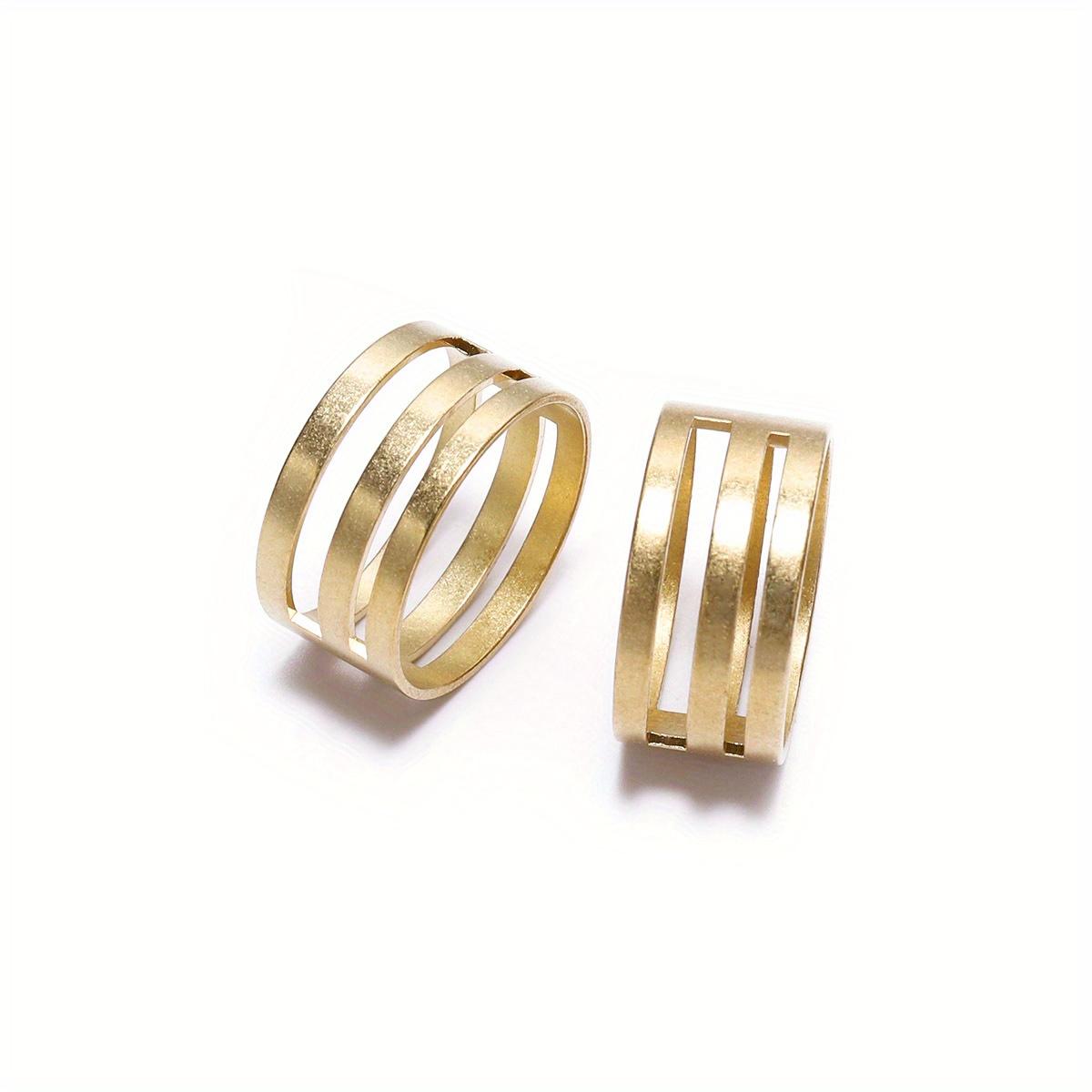 

2 шт./набор латунных зажимных колец для пальцев, ювелирных изделий, круглогубцев, практичных и удобных для самостоятельного изготовления ювелирных изделий 2pcs/set