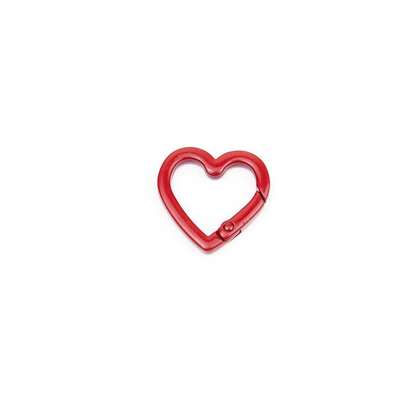 Heart-Shaped Colorful Spring Buckle Keychain DIY Jewelry Accessories