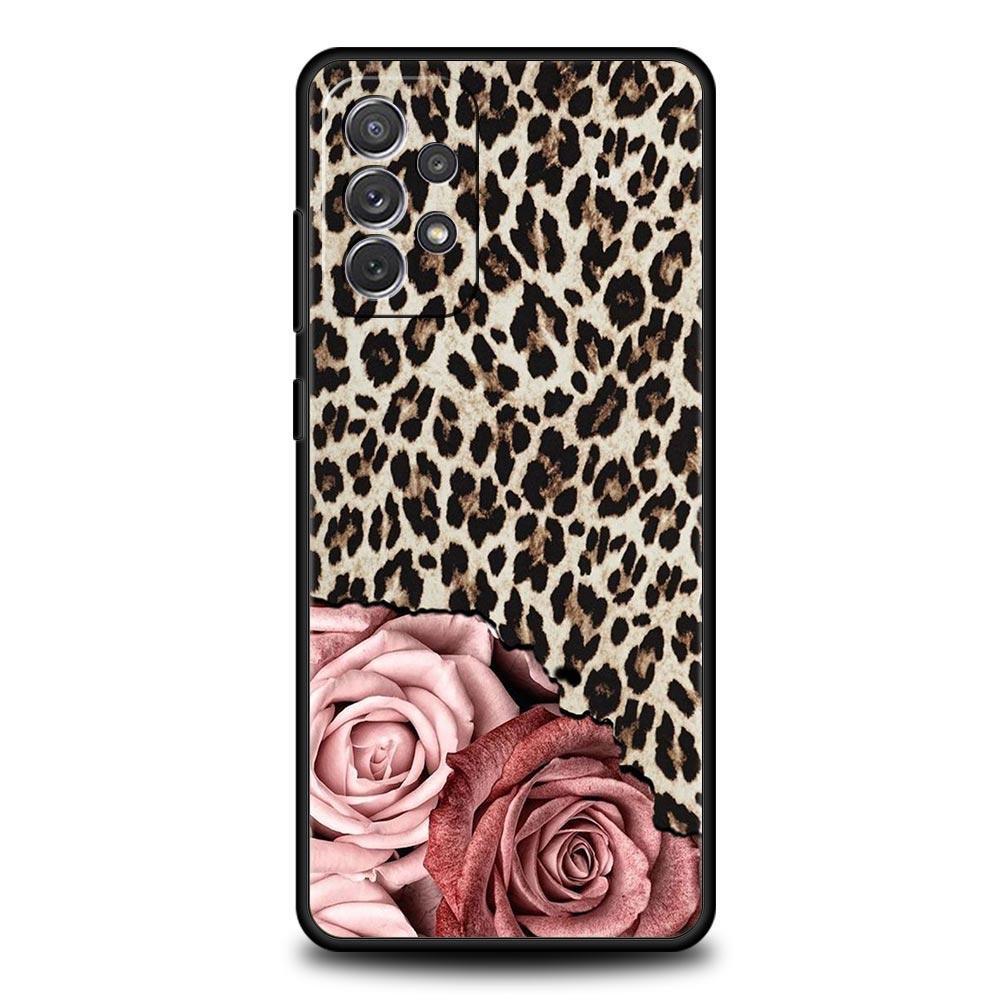 Etui na telefon z wzorem tygrysa, pantery i kwiatów dla Samsung A13 A51 A71 A41 A31 A21S A11 A01 A03S A12 A32 A52 A22 A23 A33 A53 A73 5G