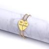 2 pezzi di braccialetti con motivo congiunto a forma di cuore per i migliori amici, regalo di gioielli per amicizia
