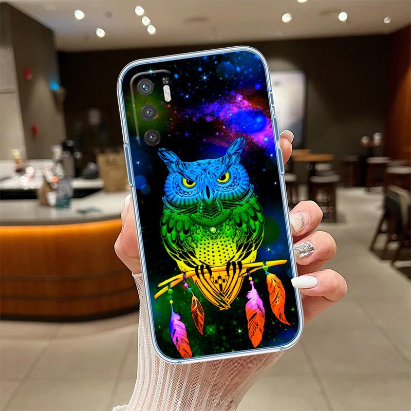 NH14 Cartoon Art Owl Phone Case for LG K22 K30 K40 K40S K41 K42 K50 K50S K51 K51S K52 K61 K62 K71 K92 Q60 Q61 V40 V50 V60