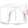 VidaXL Reception Tent with 4 Mesh Sidewalls Gazebo Marquee Pavilion Belvedere Patio Garden Outdoor 48521