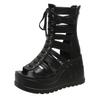 Fashion Women Wedges Sandals High Heels Gothic Punk Summer Platform Shoes Woman Comfort Strappy Zip Buckle Fashion Casual Women Boots