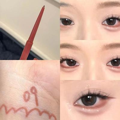 Ultra-cienki Żelowy Ołówek do Kresek Eyeliner Różowo-Brązowy Pióro do Kresek Pod Oczy Wodoodporny Matowy Aegyosal Kącik Oka Szybkoschnący Makijaż Oczu