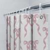 Elegant Pink Ribbons Shower Curtain Waterproof Bath Decor For Home Decoration Room Mosaic Wall Art Print Privacy Screen Duvet Co