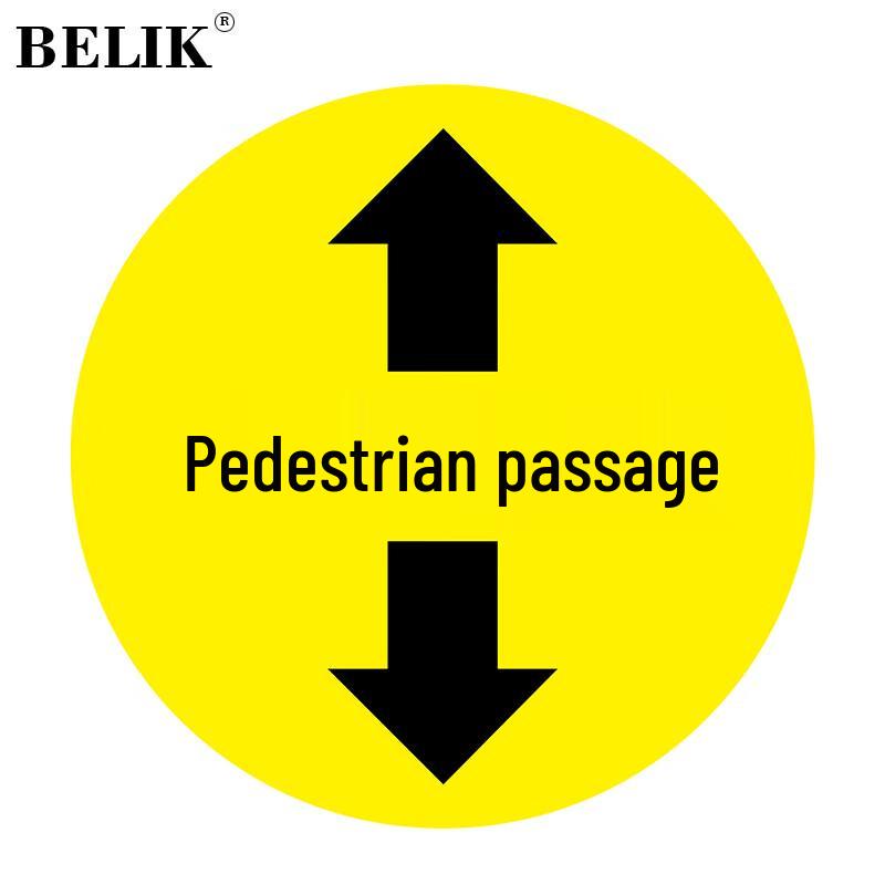 BELIK Pedestrian Lane Safety Floor Decal Diameter 40CM