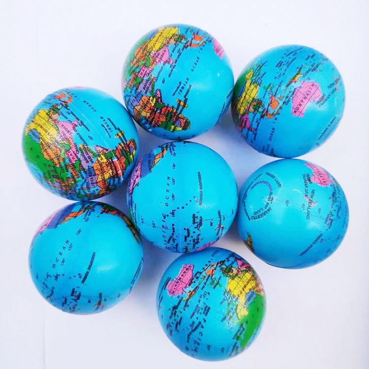 6PCS 6.3cm Facial Expression Foam Ball PU Extrusion Pressure Ball Outdoor Sports Decompression Toy Wrist Sports Children's Toy