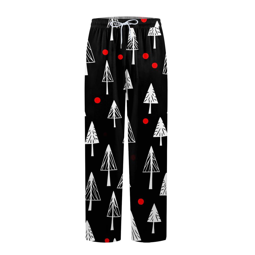 Weiche Pyjamahose für Herren mit Kordelzug und Taschen, lässige Sporthose