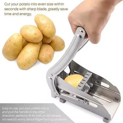 New Stainless Steel Potato Slicer French Fries Machine Potato Cutter Frecnh Fries Cutter Machine for Kitchen Manual Vegetable Gadget - for