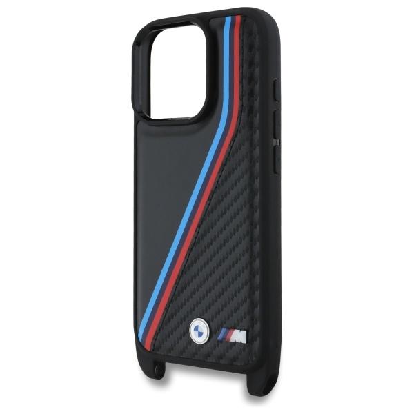 BMW Bmhcp16X23Psvtk Iphone 16 Pro Max    6.9 Black Hardcase M Edition Carbon Tricolor Lines & Strap