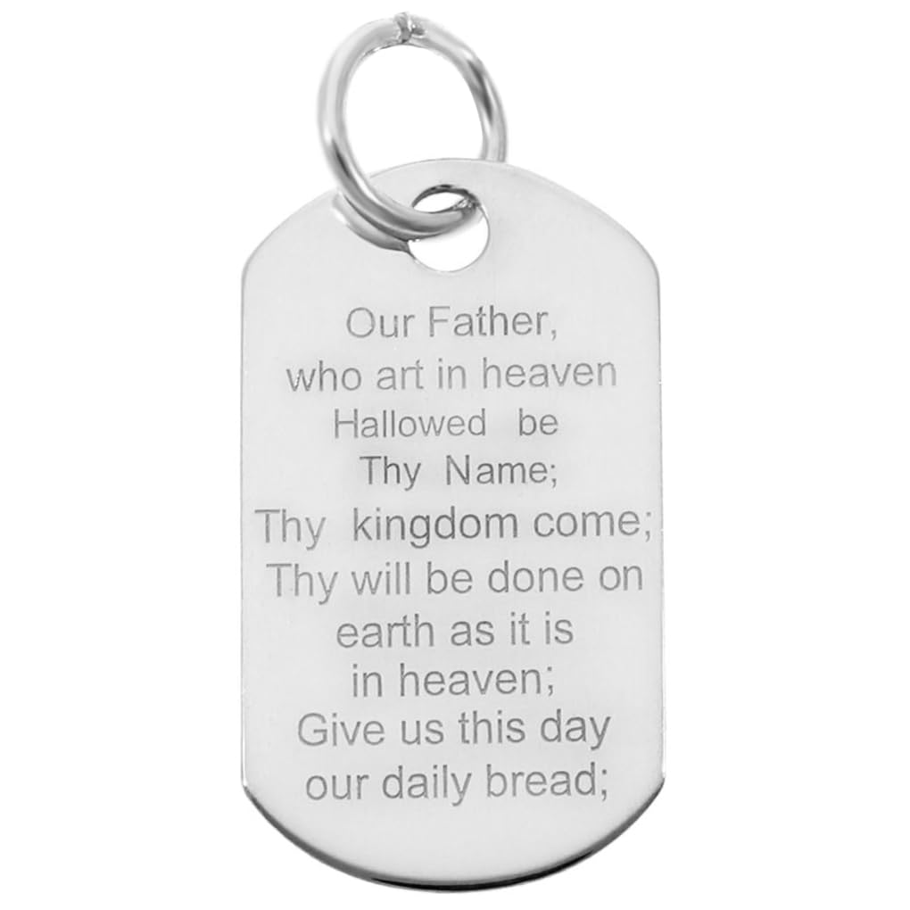 

Gin no The Prayer English 925 Silver Pendant Top No Chain English English Bible Christian Dog Tag Plate Charm [Shinjuku Kura] Lord s срібний