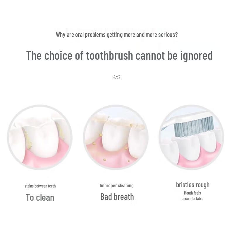 Langsuling Carbon Spin Sensitive Toothbrush, Small Head (4-Pack)