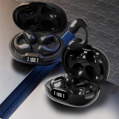 JR05 Earclip TWS Bluetooth Earphone Wireless Digital Display Touch Sport Esports Games Erphone High Frequency Bass