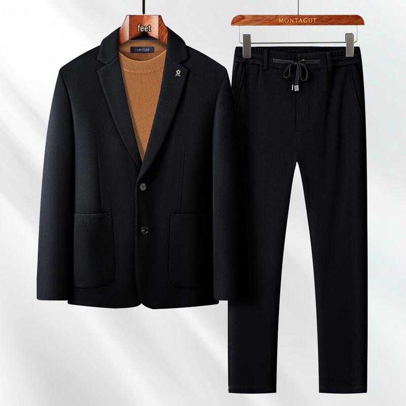 Мужской деловой повседневный костюм MONTAGUT из смесовой шерсти 2XL (54)
