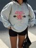 Ladies' Fashionable Hoodie, Lifting Iron, Eating Bigger, Printed Trendy Casual Sports Hoodie, Comfortable and Versatile Top
