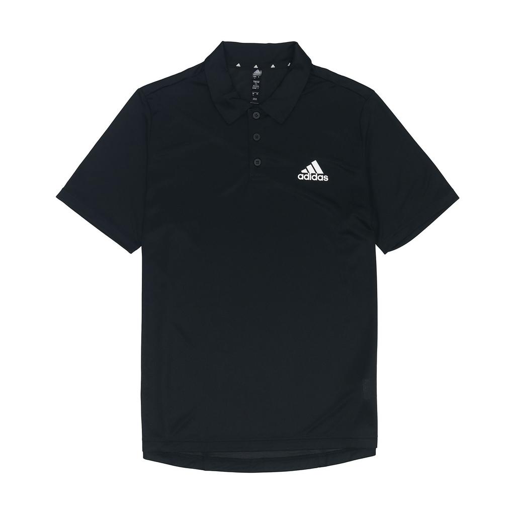 Adidas Polo Shirts Men's Black Polo Collar Moderate Straight Fit GM2134