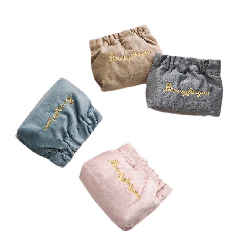 Velvet Embroidered Coin & Cable Holder - Snap Closure for Earphones, Mini Lipstick, and Accessories