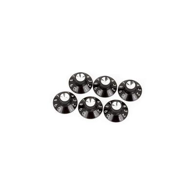 Teile Pure Vintage Rockverstärker Schwarz/Silber Knöpfe, (6)