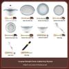 KANGMO 56-Piece Gradient Grey Dinnerware Set
