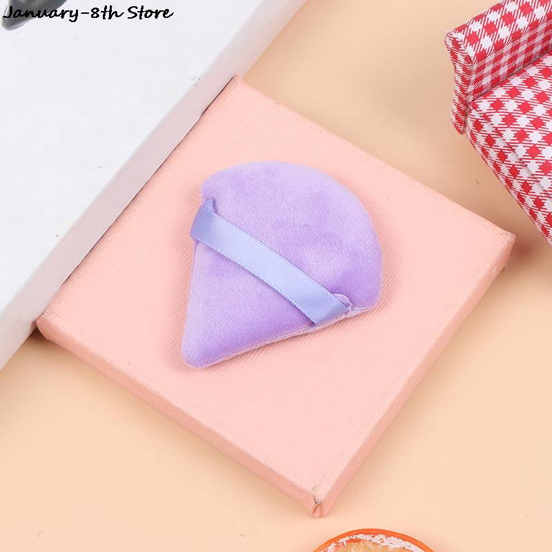 1 szt. Trójkątny Aksamitny Puder Kosmetyczny Puszka Mini Gąbka Kosmetyczna Większa Do Makijażu Podkładem Na Mokro Narzędzia