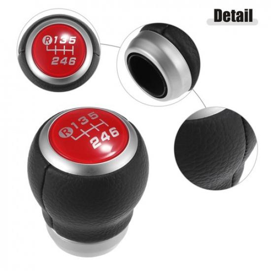 6 Speed Manual Gear Shift Knob for Subaru Impreza WRX STI Black Silver Tone