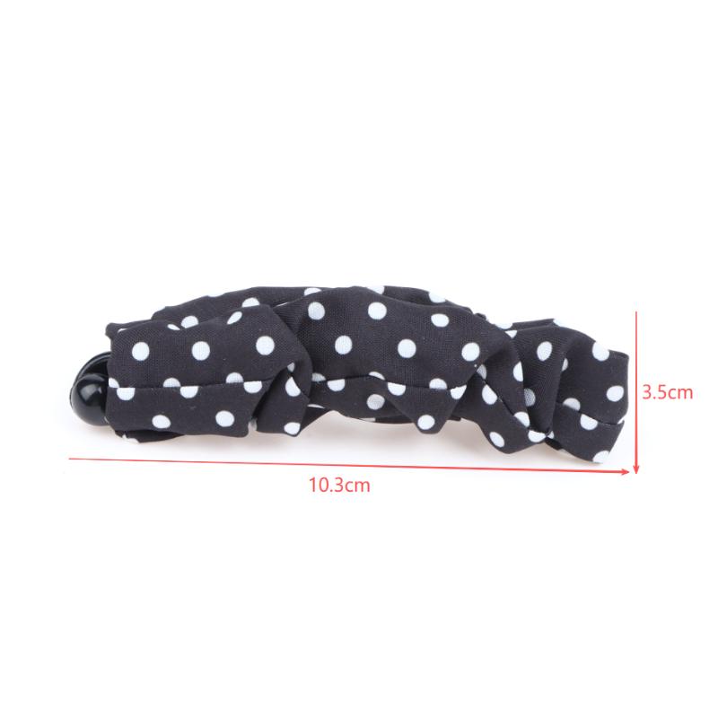 Vintage Leopard Print Dot Plaid Banana Hair Clip For Women Girls Sweet Hair Ornament Hairpin Fashion Hair Accessories Gift