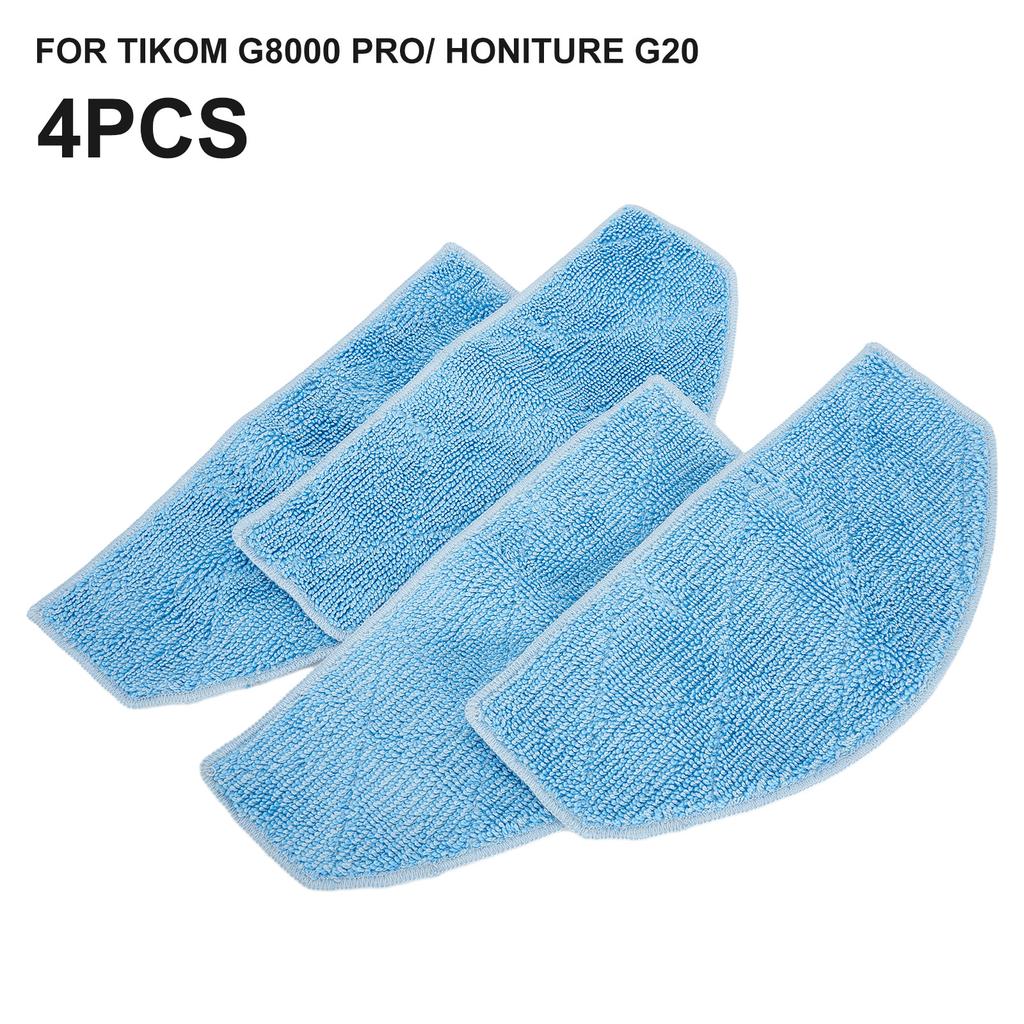 10/4 Stück Mikrofaser-Waschlappen Wischmopp-Pads für Tikom G8000 Pro/Honiture G20 Saugroboter Haushaltsreinigungswerkzeuge