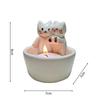 Stylish Candlestick with Two Cat Personalized Crafts Desk Decoration Gift for Birthday Christmas