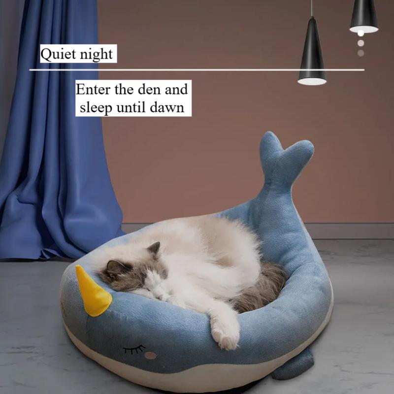 

Кошачье гнездо Четыре сезона Универсальный Летний охлаждающий коврик Съемное Кошачье Китовое Собачье гнездо Маленькая собака Собака Полузакрытые Товары для питомцев