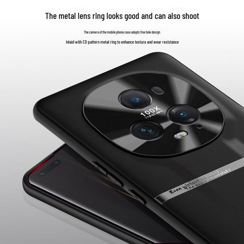 Protective liquid leather shell for Honor Magic5 Ultimate Edition phone, anti-fall design, ships as one piece.