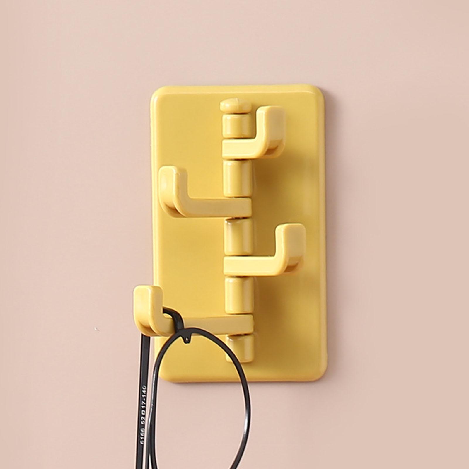 

Rotatable Hook Plain Adhesive Hanging Wall Hook for Belt Scarf Hat Umbrella Jewelry Tie Yellow жёлтый