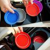 Non-slip Car Cup Pad Rubber Mat Diamond Car Cup Holder Silicone Insert Coaster Car Interior Silent Cup Pad Auto Accessories