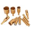 12pcs Durable Tile Hole Opener Set Gold Drill Bits for Brick Portable Diamond Hole Saw Kit  Granite