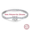 ORSA JEWELS Authentic 925 Sterling Silver Tennis Chain Bracelet Moulding Process Hanmade High-end Hand Chain for Man Woman SB128