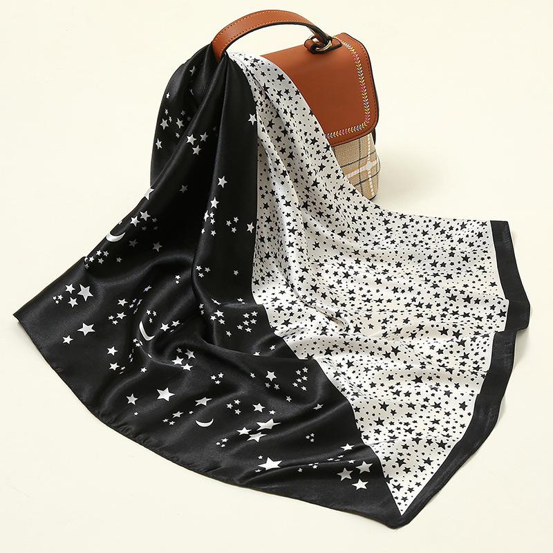 New Imitation Silk Versatile Square Scarf Decorative Commuter Career Scarf Women's Fashion Printed Scarf