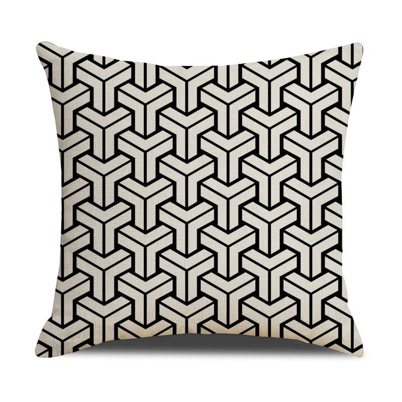 Modern Simple Colorful Geometric Element Pillow Cover Fresh and Fashionable Sofa Cushion Cover Home Decoration Cushion Cover